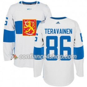 Adidas Maillot de Hockey Finlande Teuvo Teravainen 86 Coupe du monde de hockey sur glace 2016 Blanc Premier - Homme